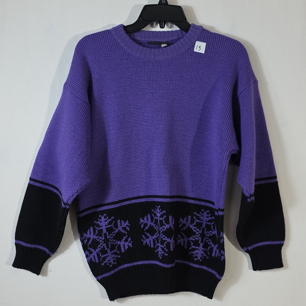 Capello vintage  knit wool frost print Pullover